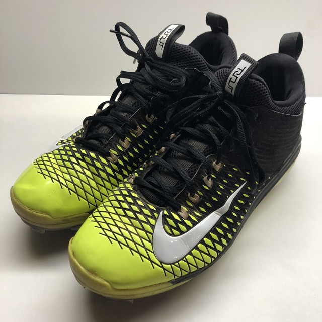 mike trout baseball cleats metal