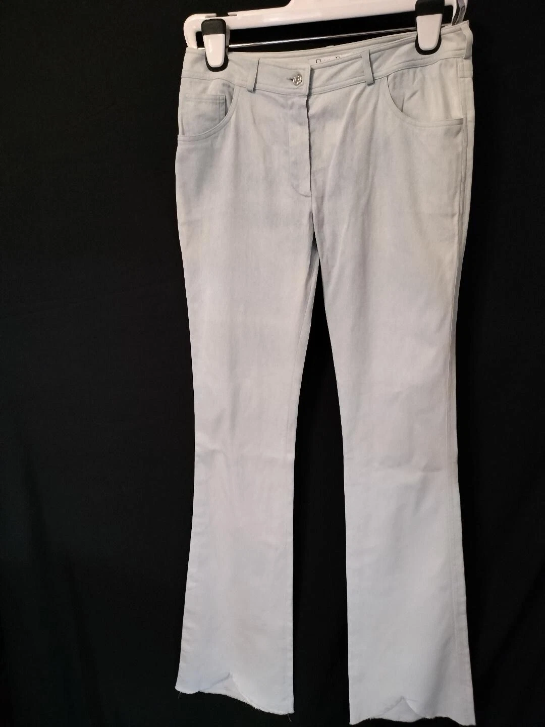 Jean évasé bleu clair unique femme Christian Dior Paris vintage années 90 W30 R8 L36