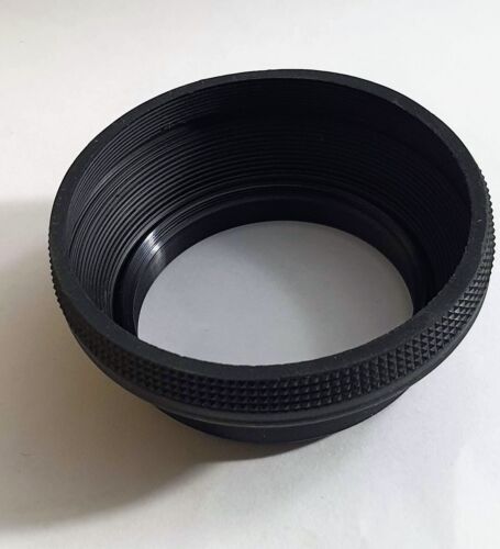 58 mm zusammenklappbar klappbar Gummi Objektivhaube Sonnenschirm Einschrauben 58 mm Neu Japan ACL - Bild 3 von 10