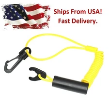 Jetski Floating Lanyard Kawasaki Polaris TigerShark Honda Yellow Safety Clip