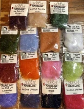 UV ICE DUB by HARELINE. YOU PICK COLOR. FLY TYING MATERIALS - DUBBING.