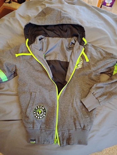GAME THEORY Reversible Hooded Jacket - Mens Small - EUC Black/Grey - Picture 2 of 2