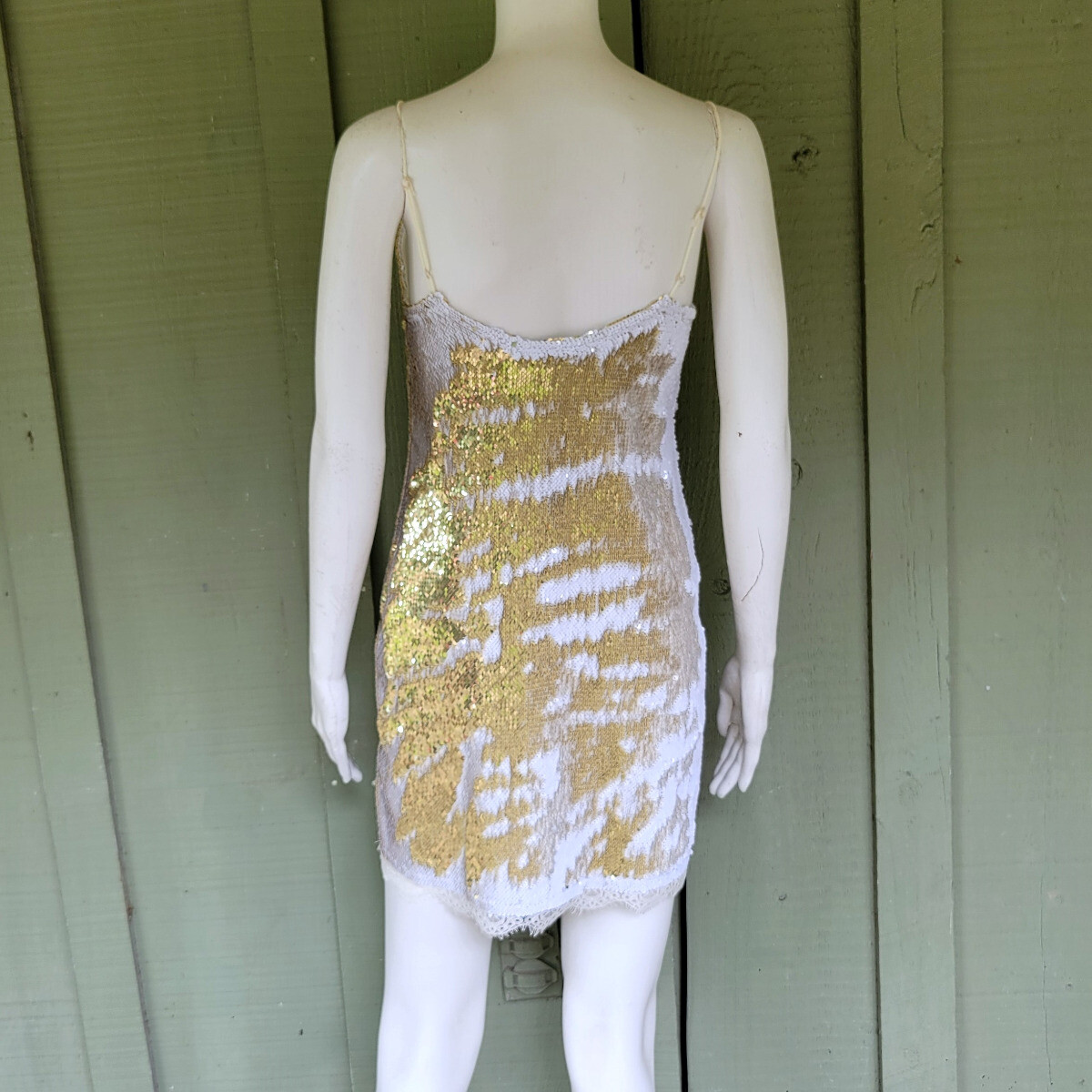 free people gold sequin dress Free People