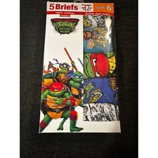 Teenage Mutant Ninja Turtles  Boy's Briefs 5-Pair Underwear Handcraft  Size-6