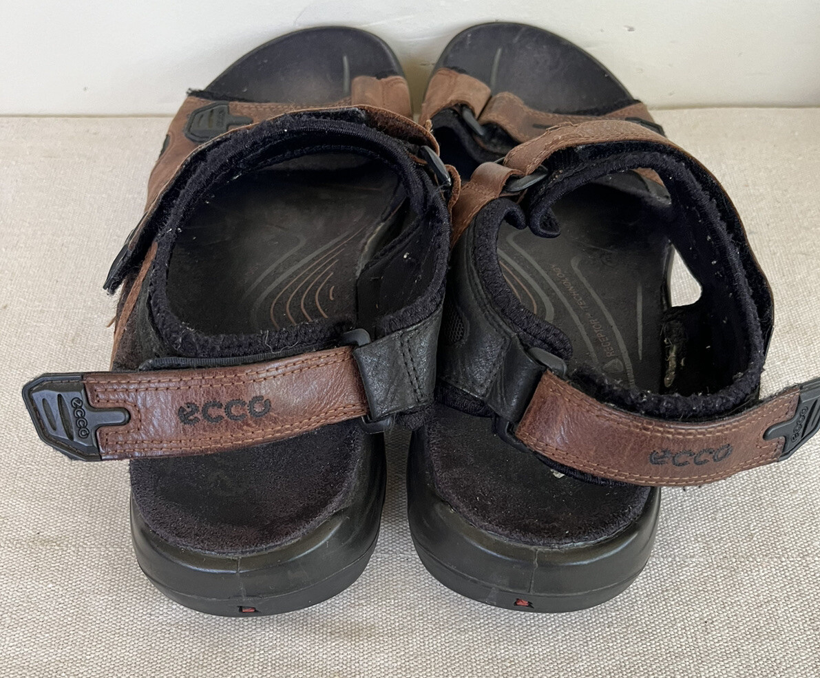 Ecco Leather Strappy Gladiator Hook N Loop Sandal… - image 5