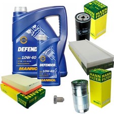 MANN Inspektionspaket 6 L MANNOL Defender 10W-40 für Audi 80 8C B4 1.9 TDI