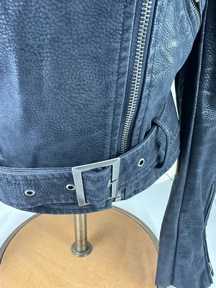 Chaqueta de moto MAX STUDIO XS de cuero sintético negra para mujer Foto 4 de 4