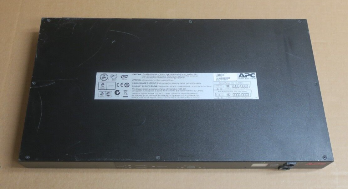 APC AP7723 Rack ATS Automatic Transfer Switch 2x C20 IN 8x C13 + 1x C19 ...