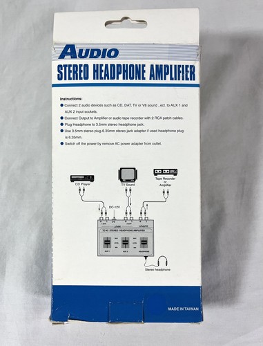 VTG 2 Channel Stereo Audio Mixer Headphone Amp RCA PC Gaming DJ Party Video Game - Picture 7 of 10
