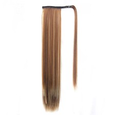 Women's Long Straight Ponytail Hair Extension Around Clip-In V5Z6