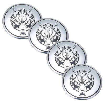 4 Pieces 56MM Wolf Head Car Hub Center Cap Emblem Decal Stickers