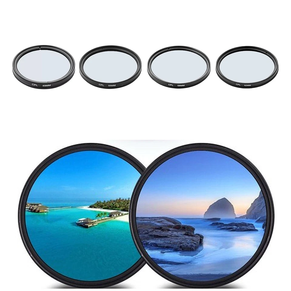 46/55/58/62mm CPL Polarizing Lens Filter for Canon, Nikon, Sony DSLR Cameras - Image 2 of 4