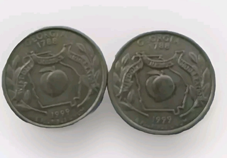 1999 PD Georgia State Quarter Set - Gem Uncirculated 25 C Reeded Edge-24.3 MM  - Image 2 of 4