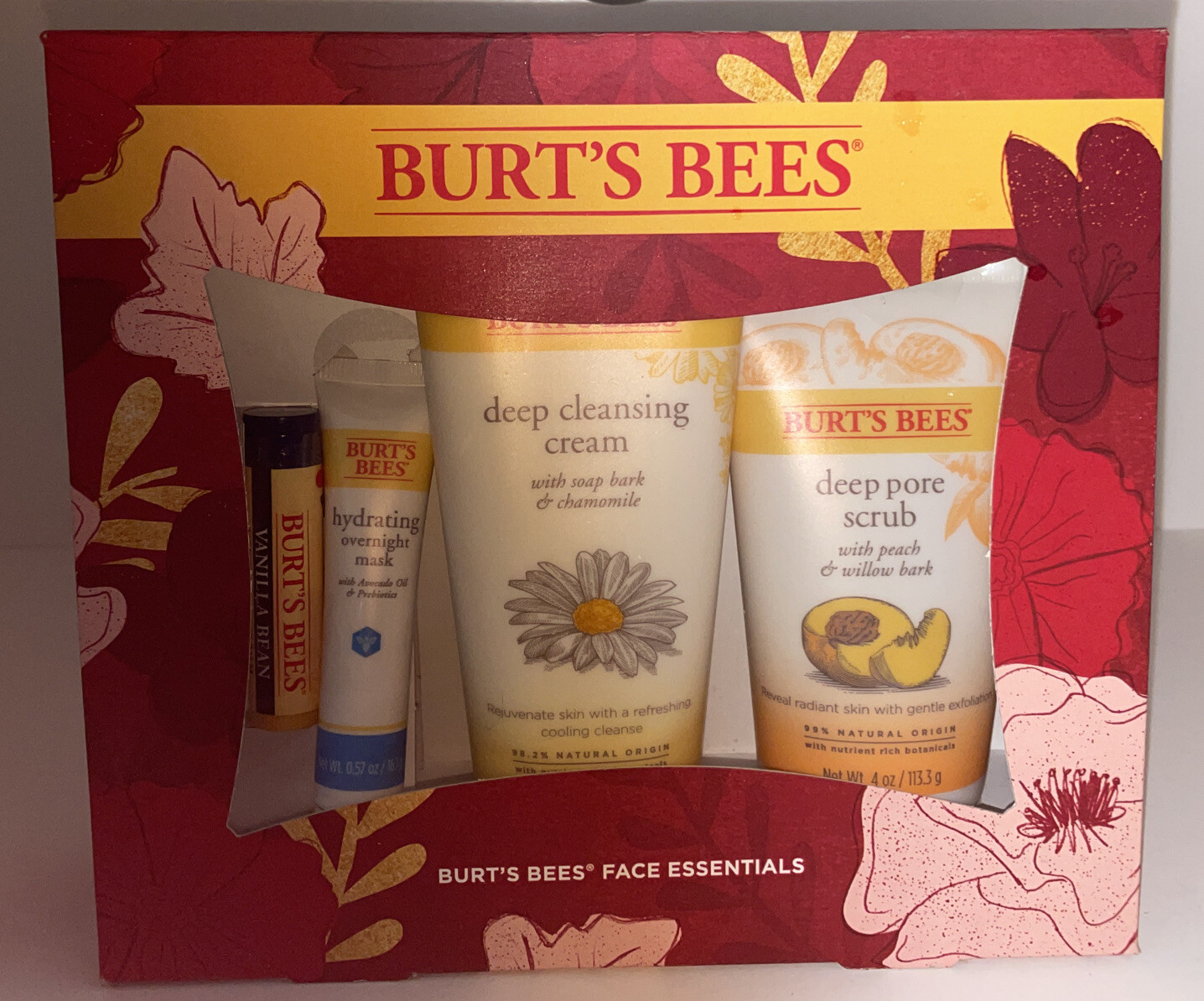 Burt's Bees Face Essentials Holiday Gift Set 4Pc Face Essentials Christmas  Gift | Ebay