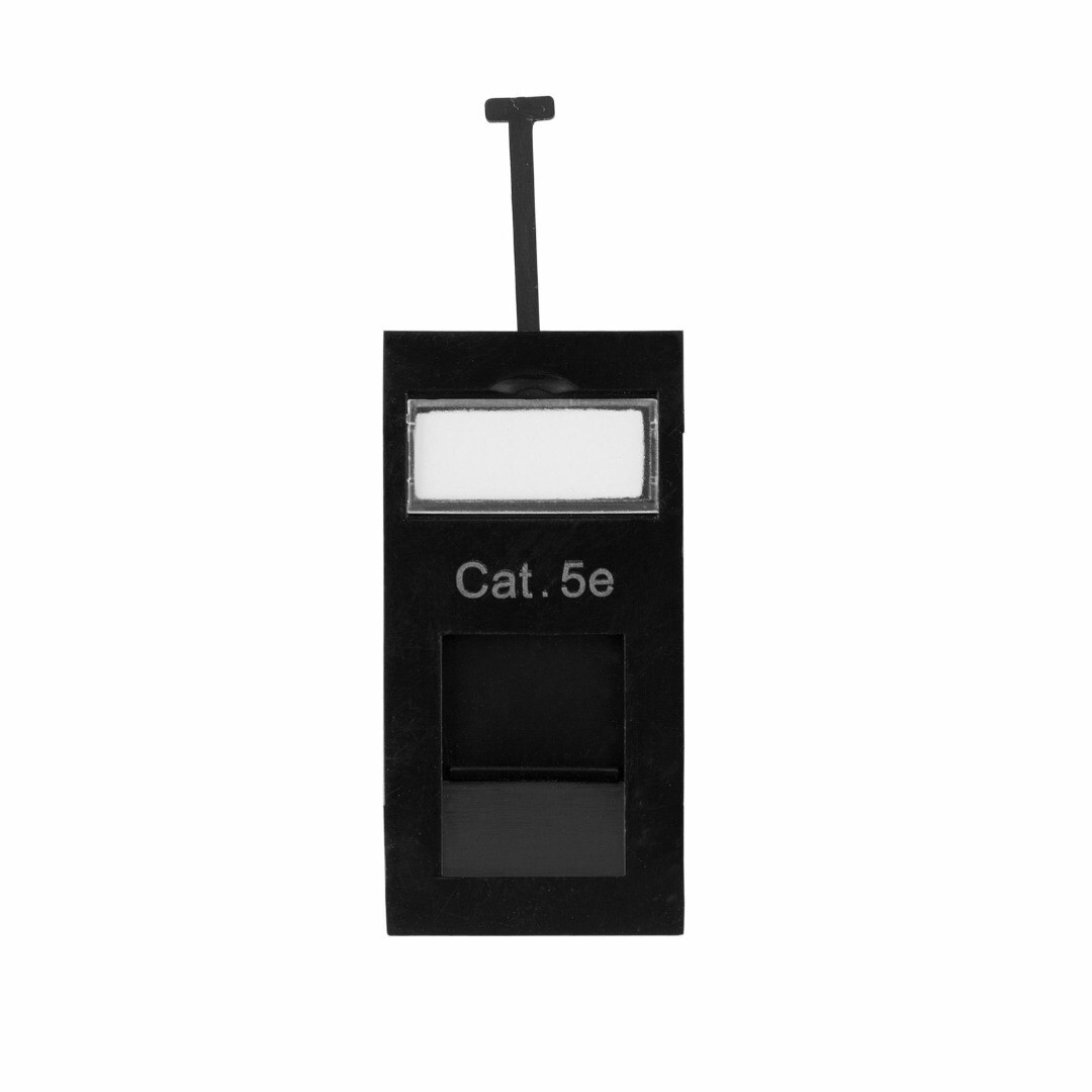 3 x Arlec Ethernet Cat5 RJ45 Module Socket Black 7848GB