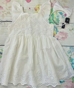gap eyelet flutter dress