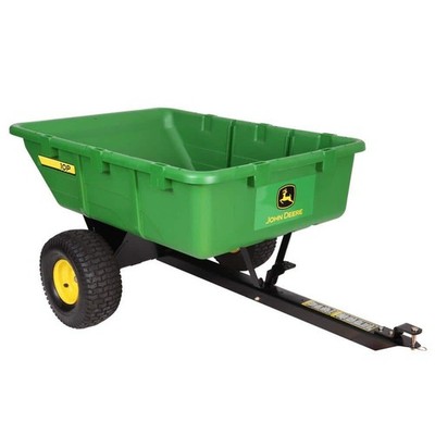 John Deere 650lb 10 cu. ft. Tow Behind Poly Utility Cart Haul Mulch Hitch Pin