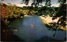 Vintage Wesco Color Card Russian River Near Guerneville CA Postcard
