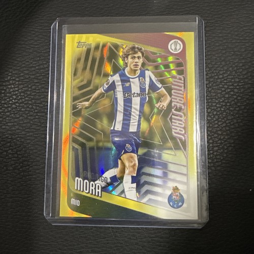 2025-26 Topps UEFA Club Competitions Rodrigo Mora Neon Yellow Flowfractor Porto