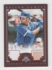 2016 DIAMOND KINGS BASEBALL FRAMED MATERIALS JERSEY & BAT 3/99 DALTON POMPEY