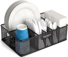 Paper Plate Organizer Cabinet Counter Picnics Parties  More Extra Large Utensil