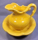 Vintage McCoy Pitcher &  Bowl, Mustard Yellow