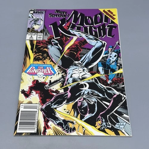 Vintage 1989 Marvel Comics Marc Spector Moon Knight #8 Comic Punisher Vengeance
