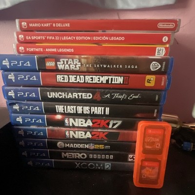 Nintendo Switch & Sony PS4 Game Lot: Mario Kart 8, FIFA 22, Fortnite, RDR2