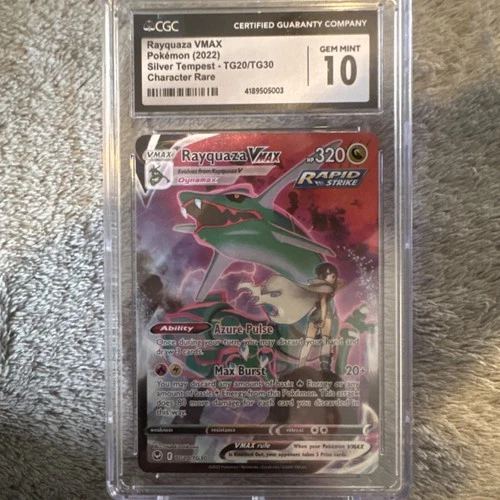 Pokémon Rayquaza VMAX TG20/TG30 Silver Tempest Character Rare CGC 10 English