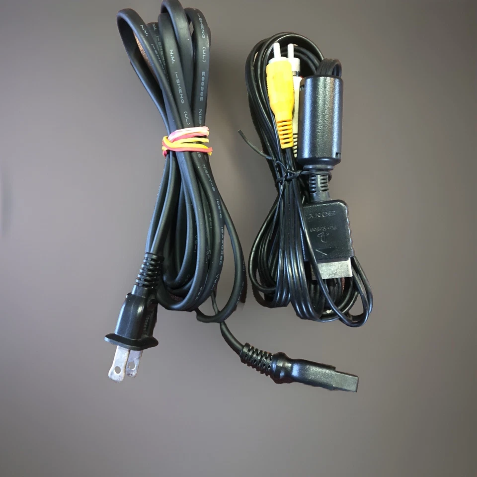 Официальный OEM Sony PlayStation подлинный AV кабель и шнур питания PSX PS1 PS2 FAT - Изображение 3 из 3