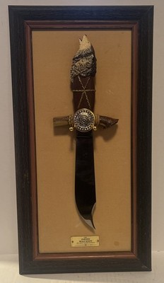 Rare Vintage Franklin Mint  The Pawnee Wolf Knife   Ben Nighthorse
