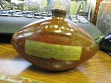 Silverton, Ohio Sherry Wine FOOTBALL stoneware mini jug Meier's Wine Cellars