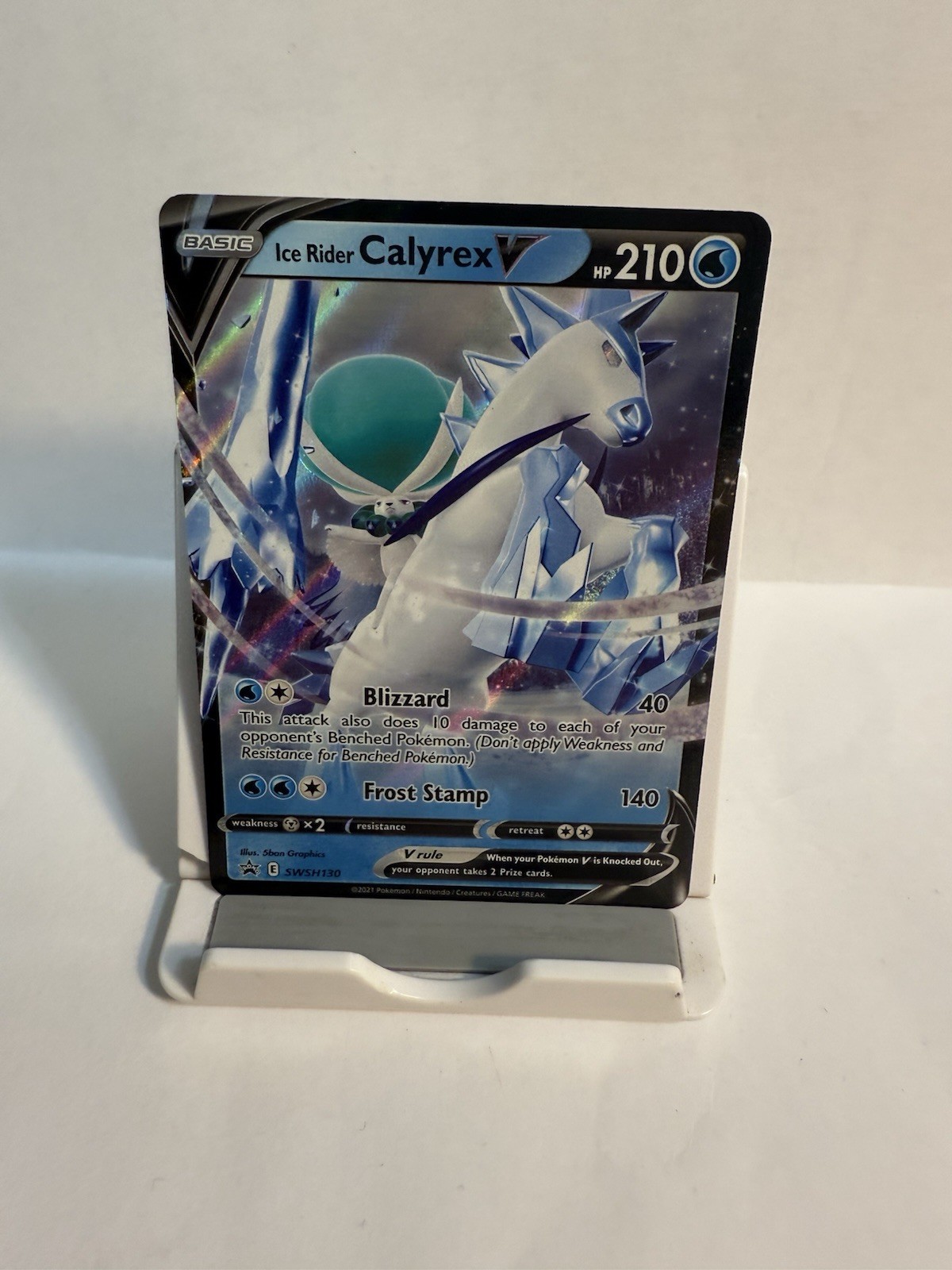 Holo Ice Rider Calyrex V  SWSH130  Sword & Shield Promo Pokemon TCG