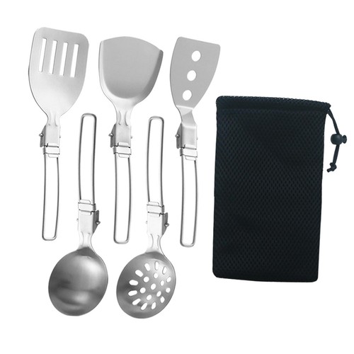 6x Camp Cooking Utensil Set Organizer Cookware Kit Portable Camping Kitchen - Picture 6 of 7