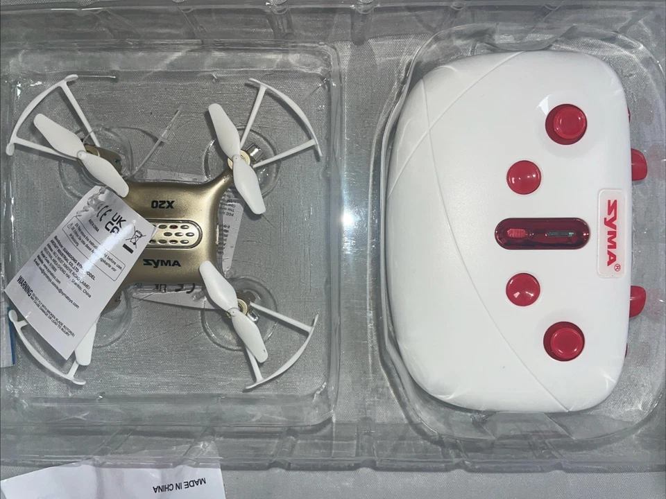 Syma X20 Pocket Drone 4 Canales Control Remoto Cuadricóptero Dorado Caja Abierta Foto 3 de 4