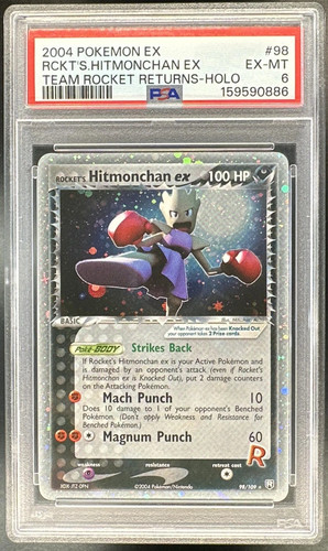 Rocket's Hitmonchan ex graded PSA 6 for sale on eBay