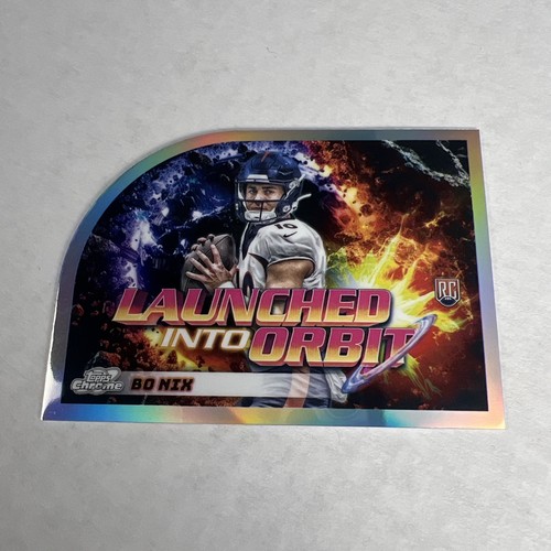 Bo Nix #LIO-6 2024 Topps Cosmic Chrome Launched Into Orbit card