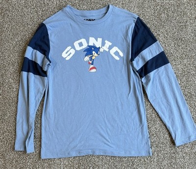 Sonic the Hedgehog Boys Long Sleeve Blue Graphic T-Shirt LG 14/16