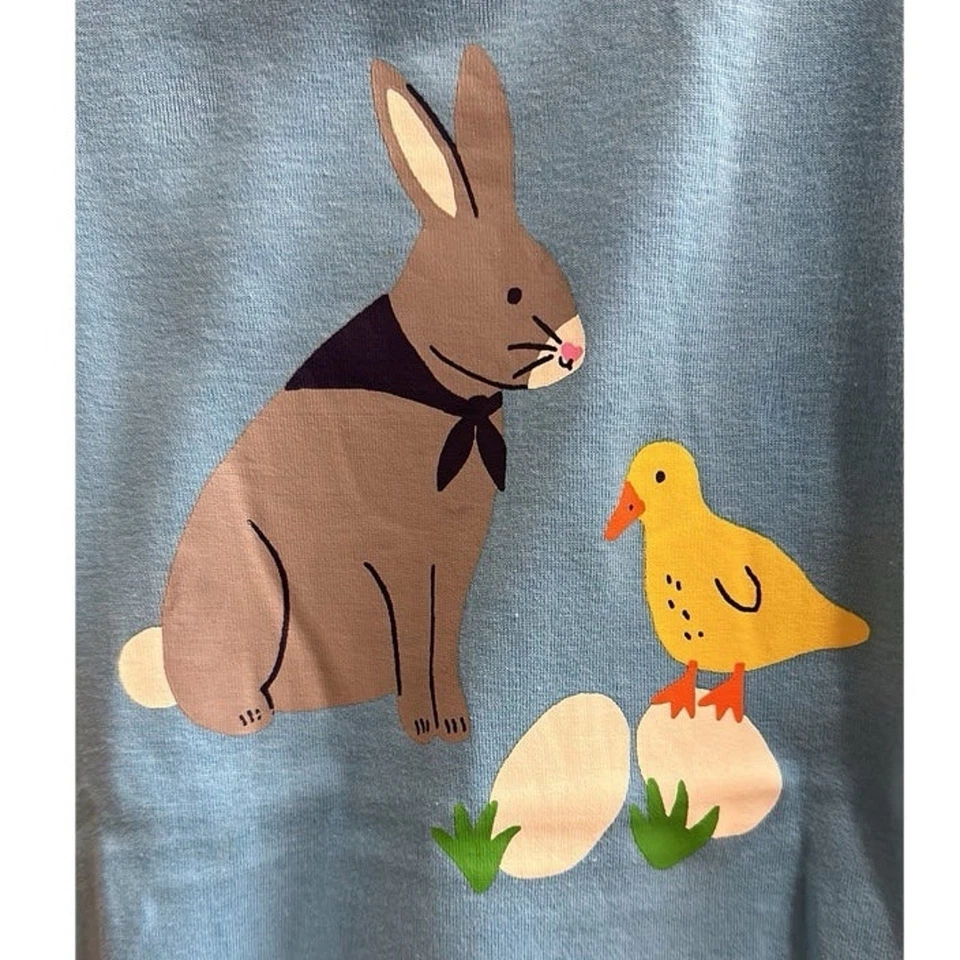 NEW Mini Boden Pajamas Bunny Chick Unisex Short Sleeve 100% Cotton Size 7Y 122cm - Image 2 of 4