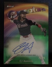 C.J. Abrams 2025 Topps Finest Green Creators  Auto /75