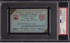 1949 Ted Williams Red Sox PSA Pass Ticket/MVP/43 HR/84 On Base Streak HR #251⚾️