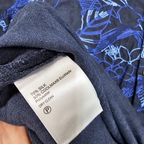 Tommy Bahama New York Yankees Shirt Mens XL Silk Embroidery Navy Blue Floral MLB - Bild 7 von 11