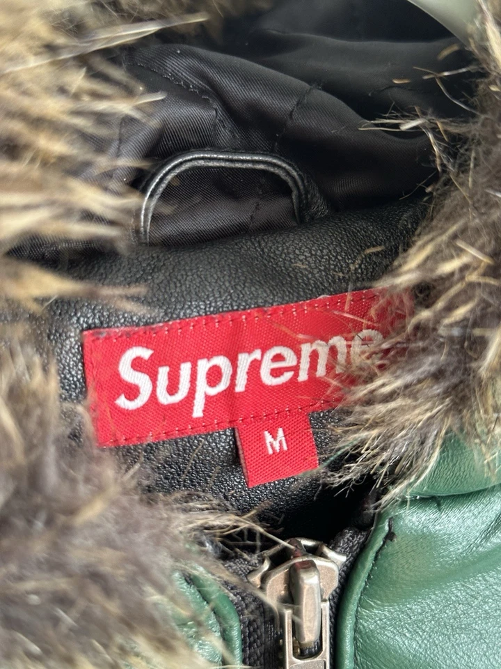 Supreme Gucci Down Leather Jacket - Image 3 of 4