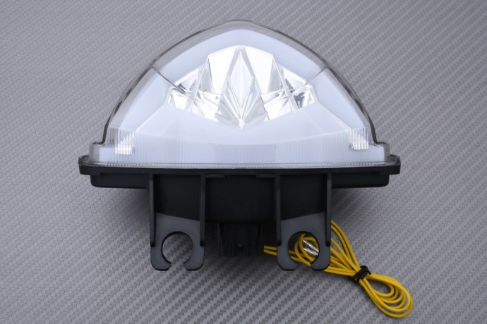 Feu arrière LED blanc pour Suzuki GSX-S 1000 2022-2024 avec clignotants intégrés