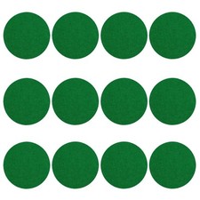 12 Pack Self Adhesive Air Hockey Mallet Felt Pads Green 94mm green-12 Pack