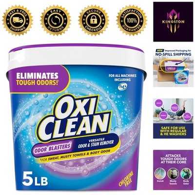 Versatile 5 lb Laundry Stain & Odor Remover Powder - Chemical Free, Color Safe