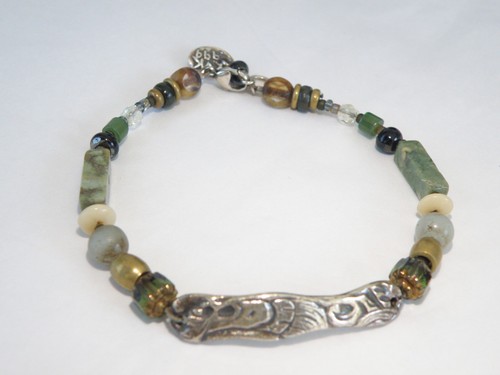 Vintage 999 Fine Sterling Silver Artisan Signed KVK Rustic Bracelet 8" - Picture 14 of 21