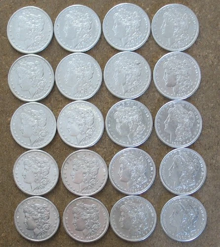 ORIGINAL ROLL 1881-S MORGAN SILVER DOLLARS   CH/GEM BU