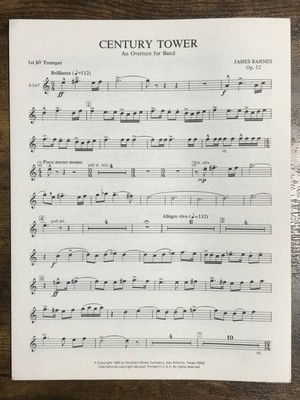 ● 吹奏楽楽譜 バーンズ / Century Tower Overture ○ 吹奏楽楽譜 バーンズ / Century Tower Overture Wind Band