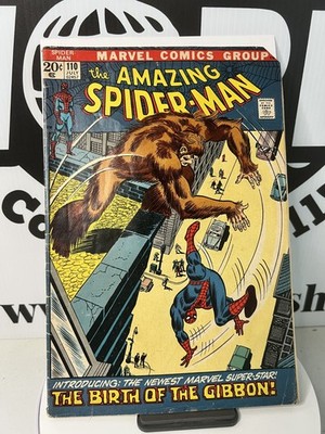 Amazing Spider-Man #110 Marvel Key Comic Book 1st Appearance Gibbon Poor Shape
